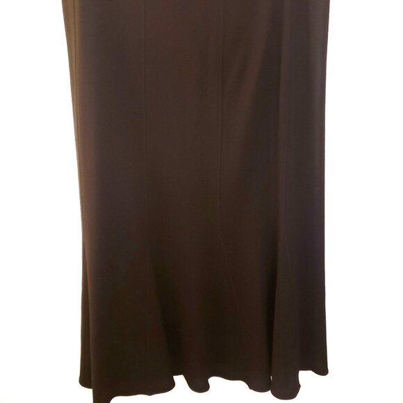 Eileen Fisher Elegant Black Knit Wool Blend Trumpet Hem Maxi Skirt Size L EUC - Picture 6 of 9